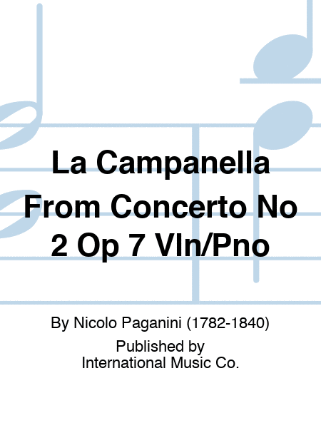 La Campanella From Concerto No 2 Op 7 Violin/Piano