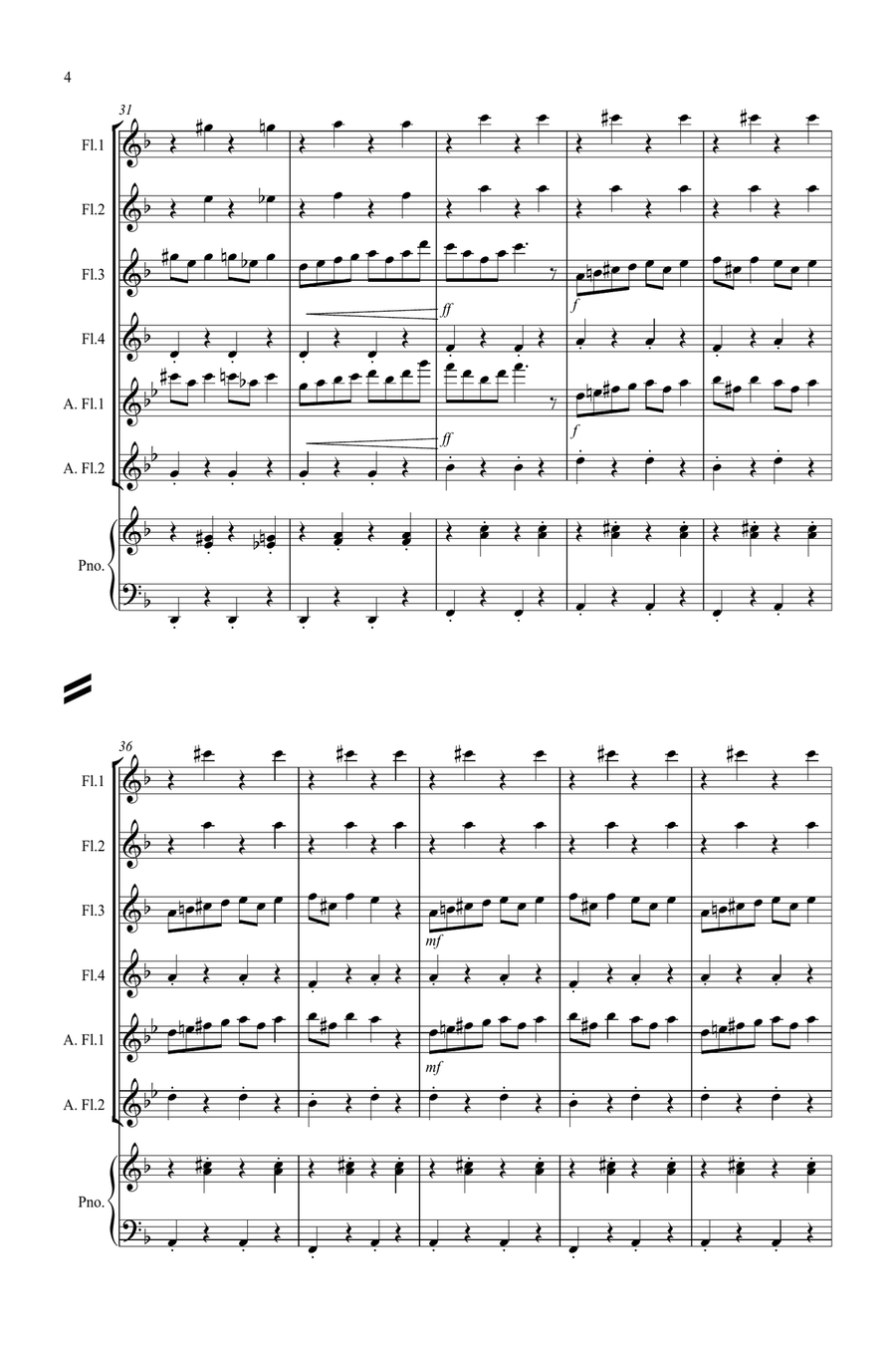 In the Hall of the Mountain King for Flute Quartet Flute Quartet scores gallery preview page 4