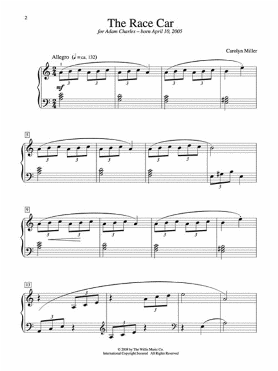 The Race Car Piano scores gallery preview page 2