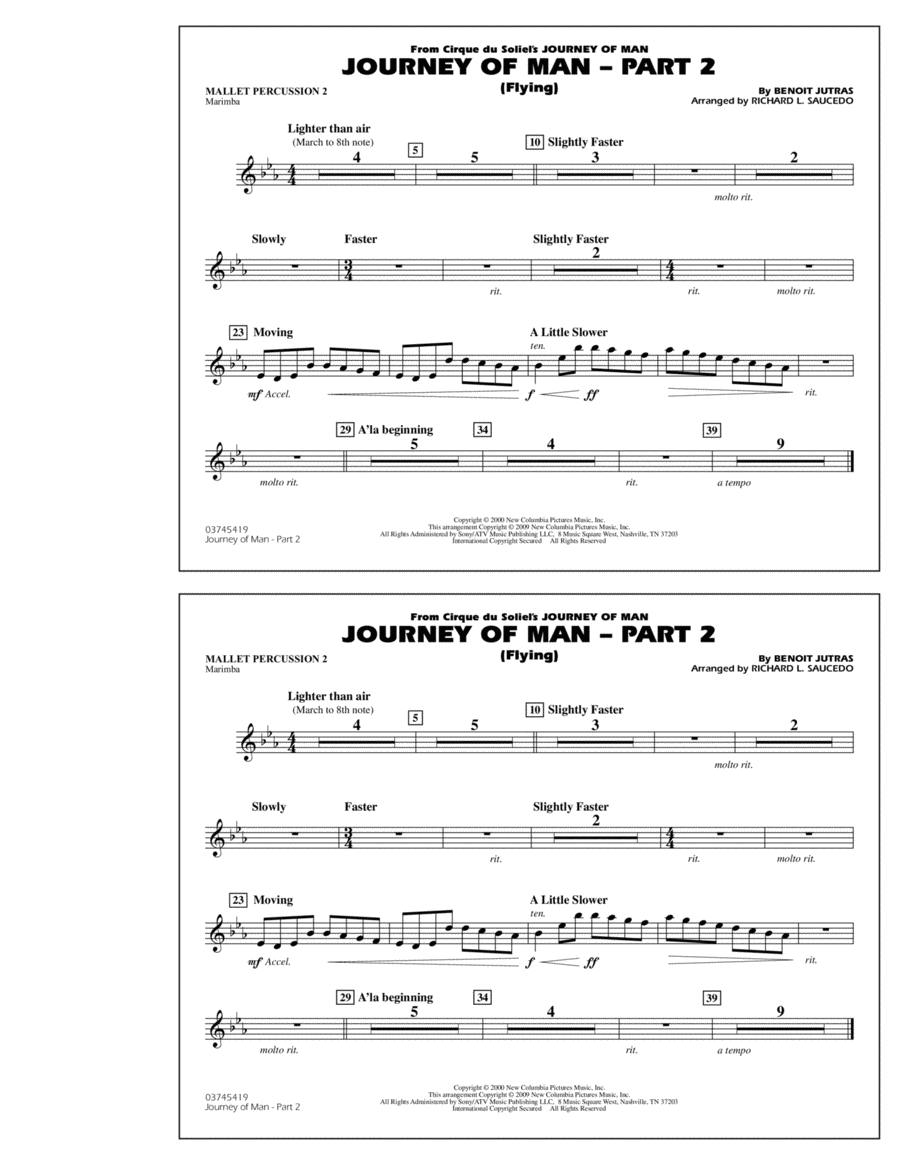 Journey of Man - Part 2 (Flying) - Mallet Percussion 2