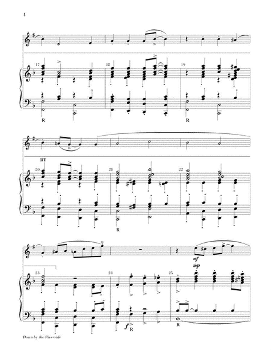 Down by the Riverside Down by the Riverside Clarinet scores gallery preview page 4
