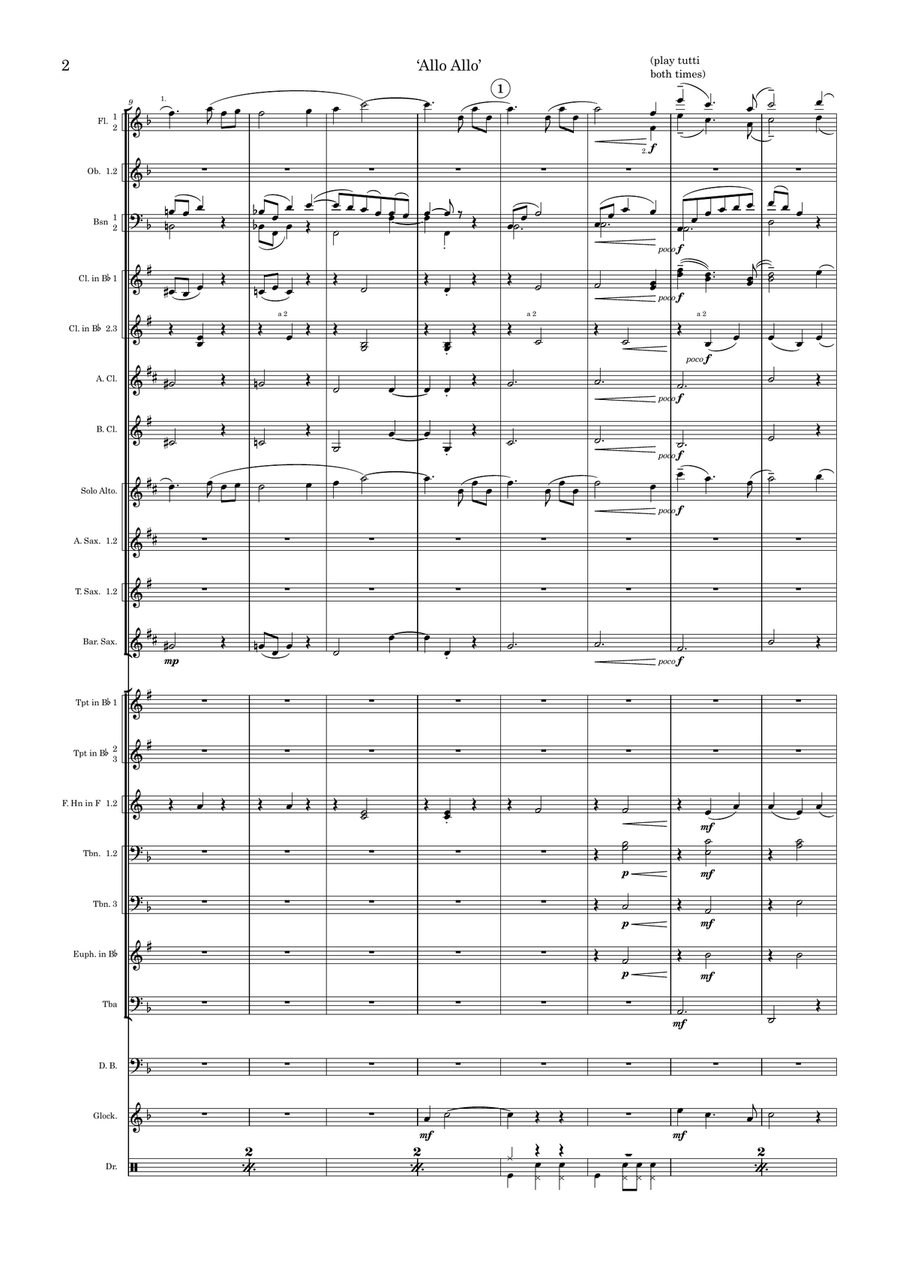 'allo 'allo Concert Band scores gallery preview page 2