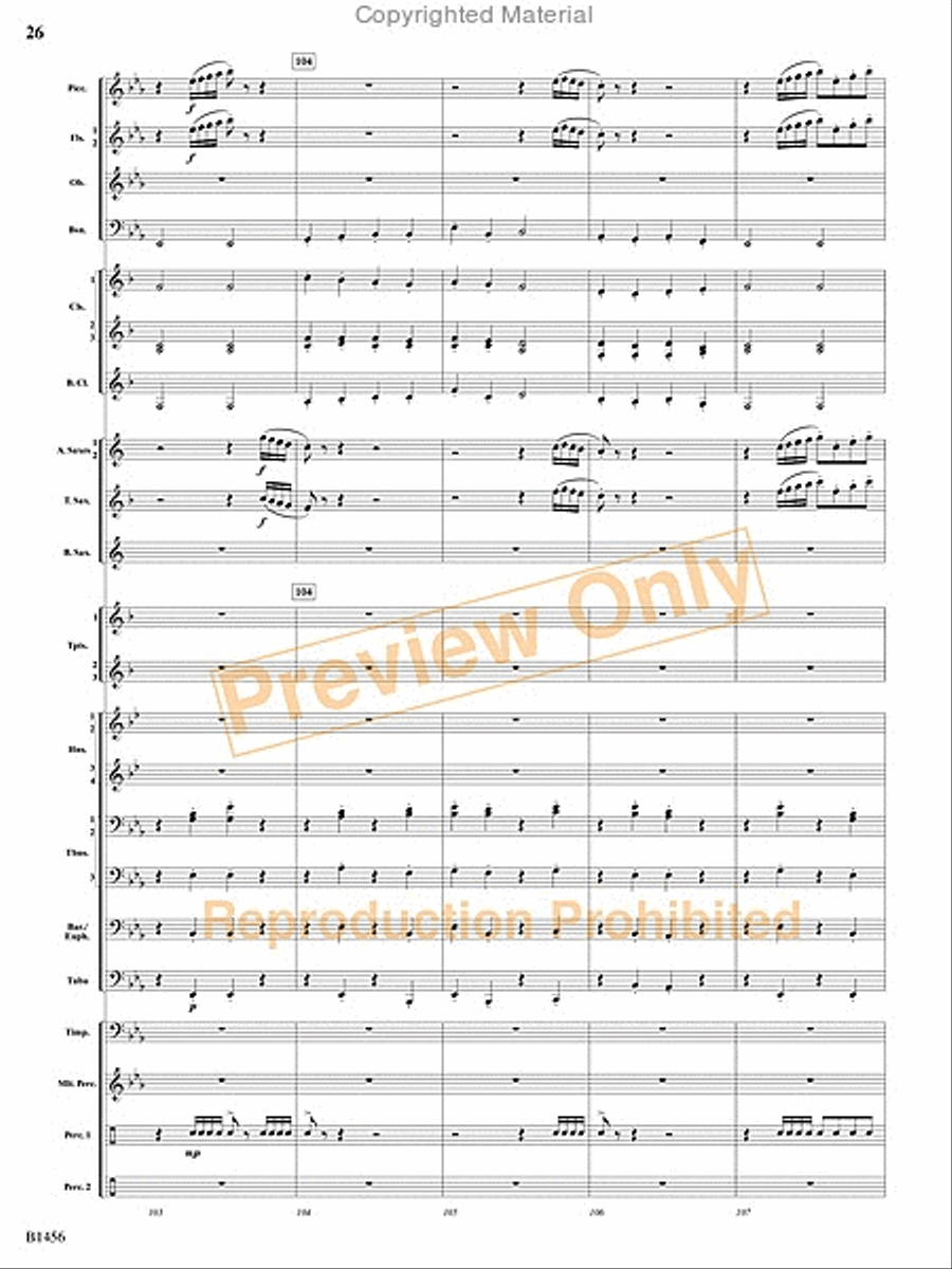Overture to a Winter Celebration Concert Band scores gallery preview page 25