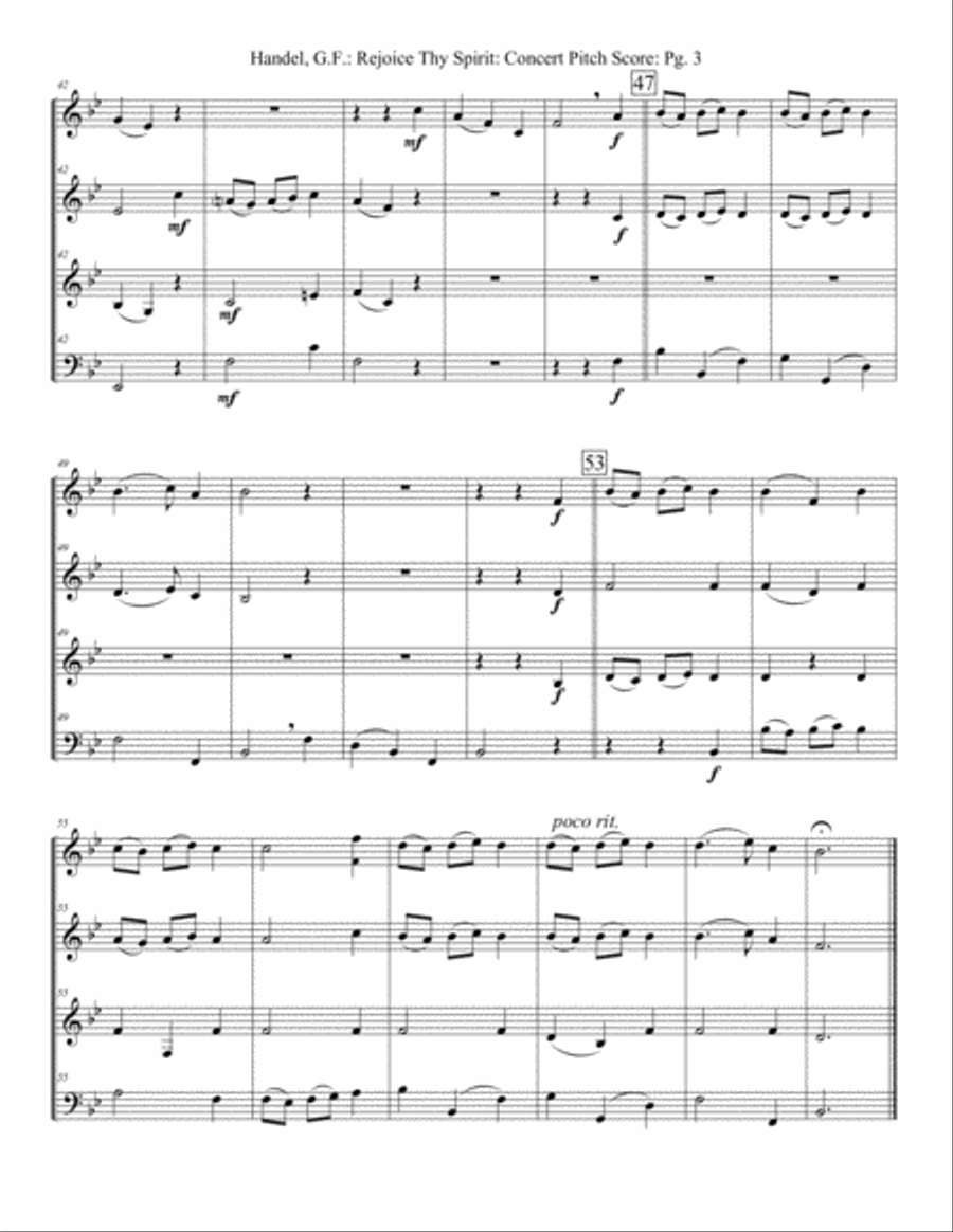 Rejoice Thy Spirit (Clarinets) Woodwind Quartet scores gallery preview page 4