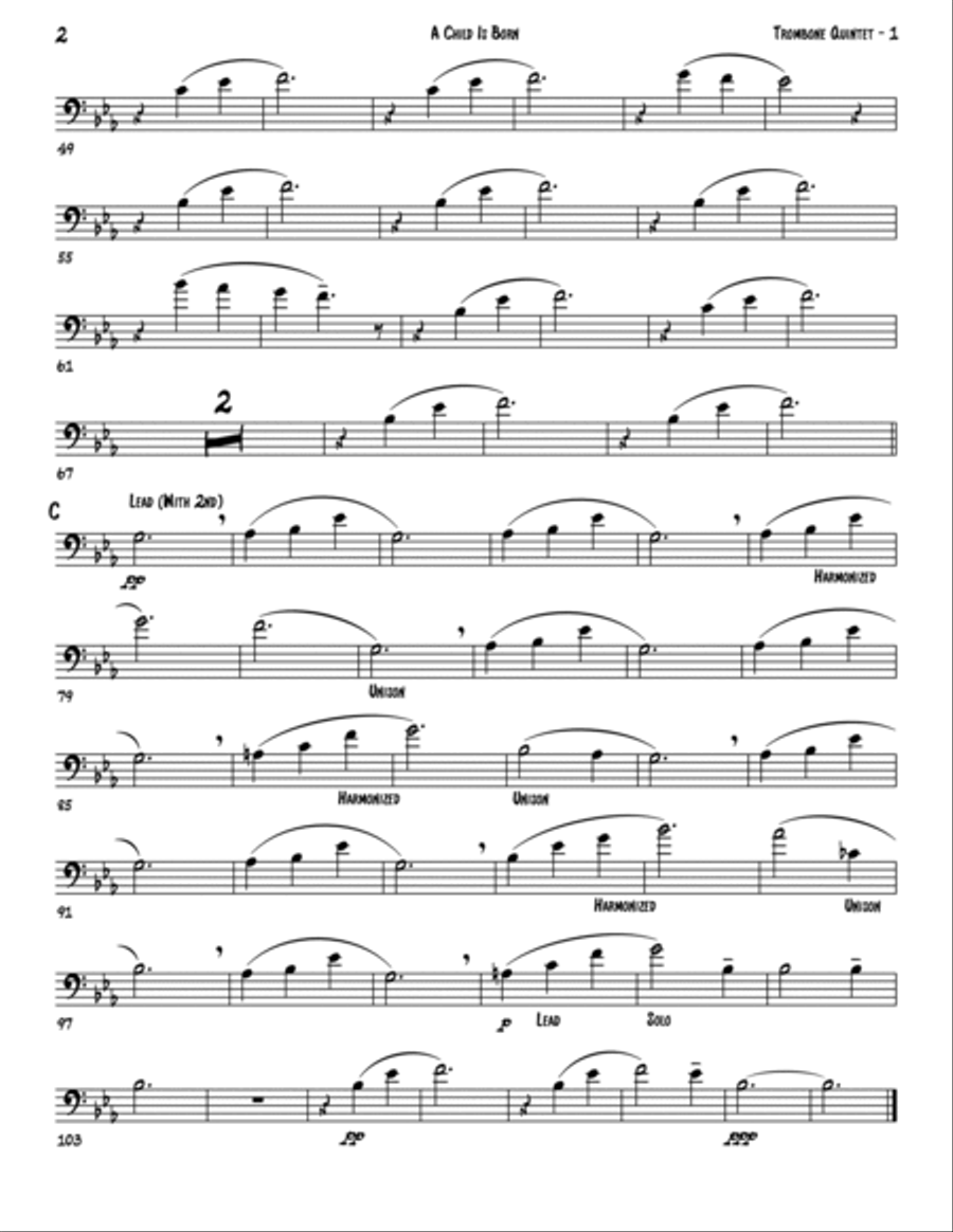 A Child Is Born Brass Quintet scores gallery preview page 6