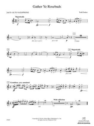 Gather Ye Rosebuds: 2nd E-flat Alto Saxophone