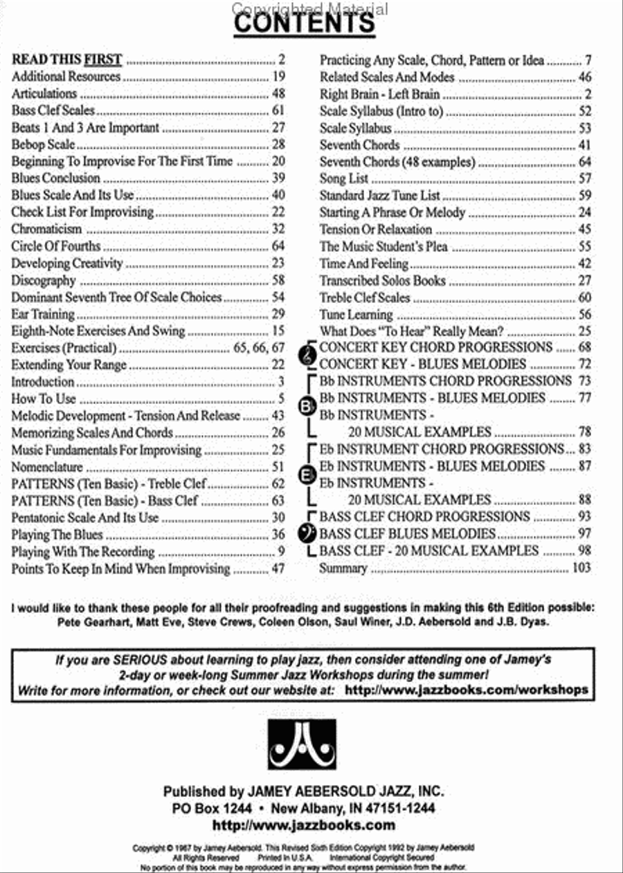 Volume 1 - How To Play Jazz & Improvise Voice scores gallery preview page 2