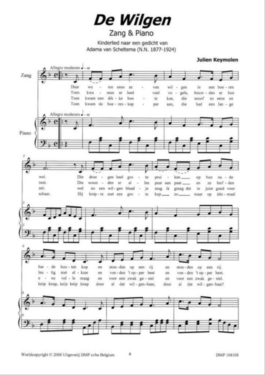 De Wilgen De Wilgen Unison Choir scores gallery preview page 2