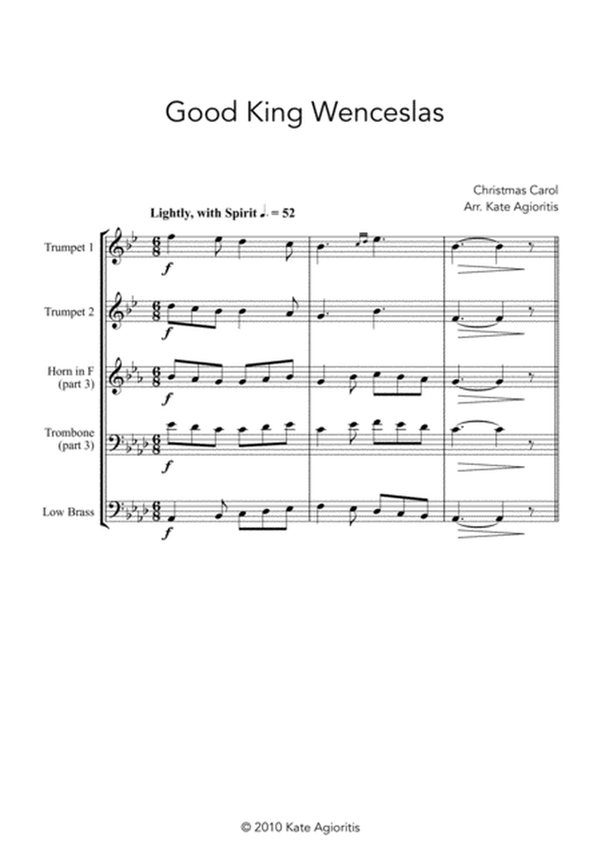Good King Wenceslas - for Brass Quartet image number null