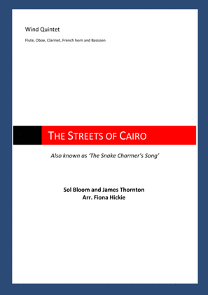 Book cover for The Streets of Cairo: Wind Quintet