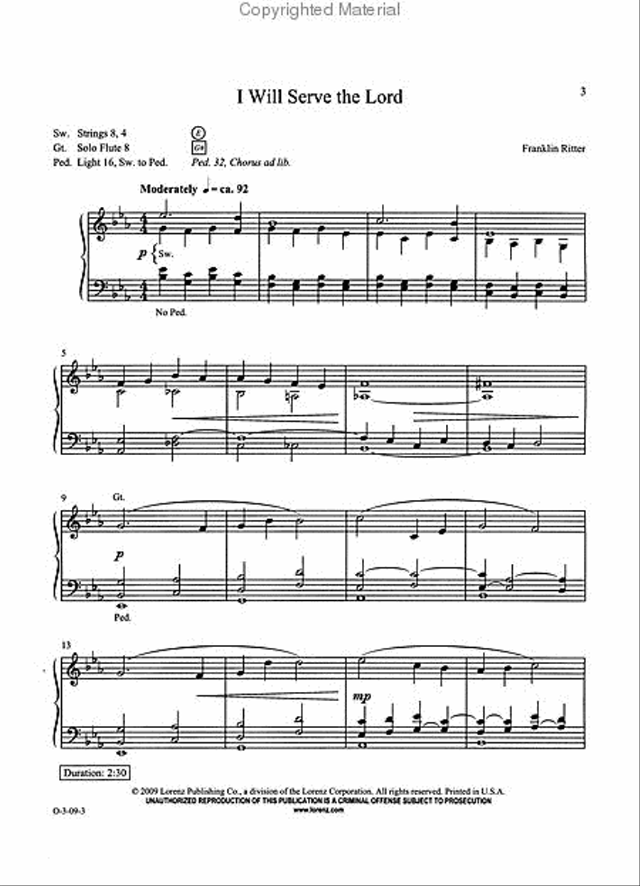 Easy Organ Library, Vol. 47 Organ Solo scores gallery preview page 2