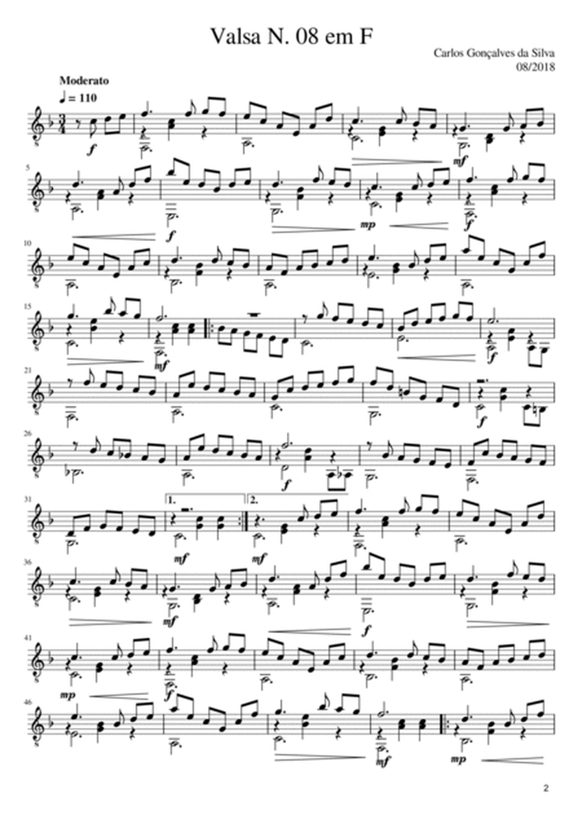 Opus 04 7 Valsas para Violão. opus 04 7 Waltz for Guitar