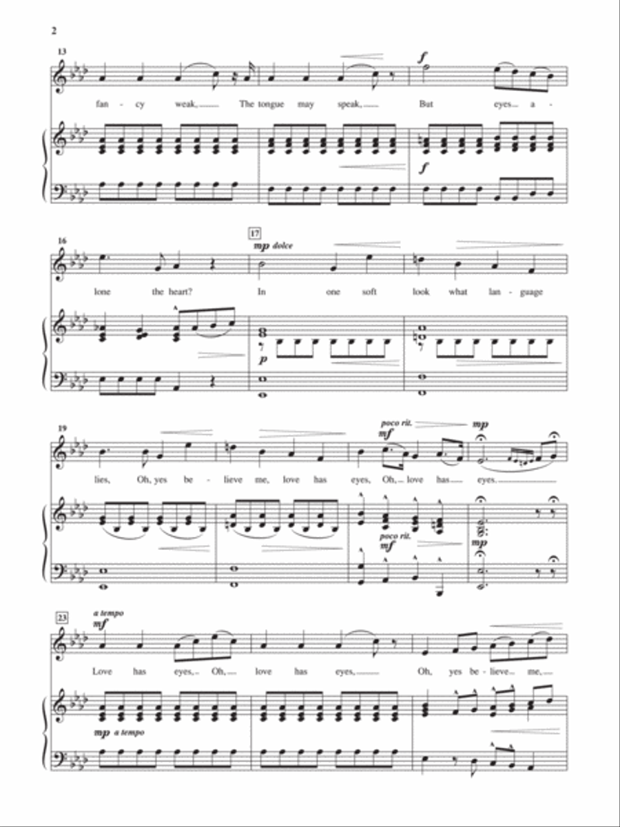 Love Has Eyes [High Voice] High Voice scores gallery preview page 2