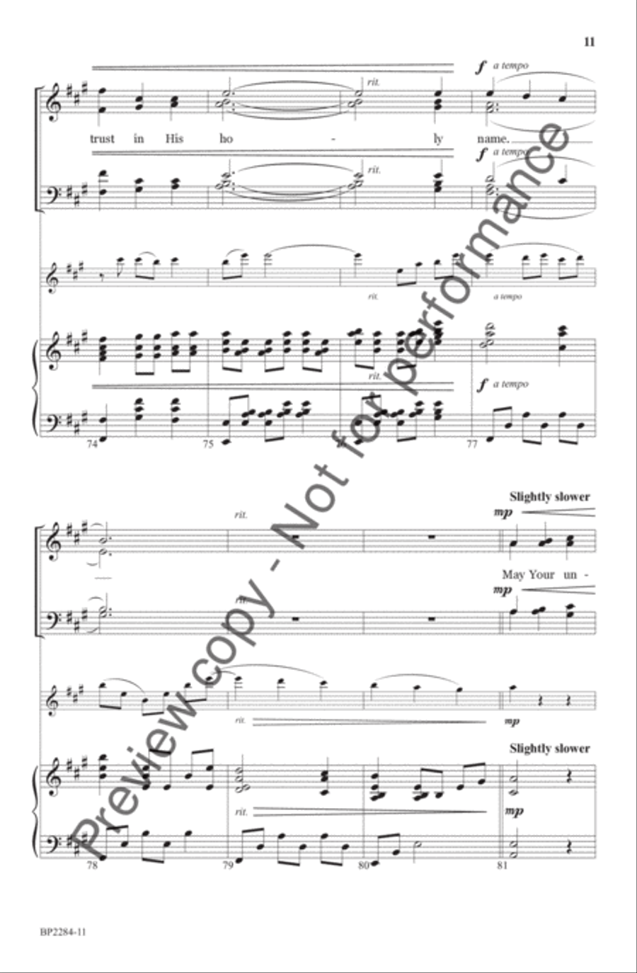 A New Song - Courtney 4-Part scores gallery preview page 12