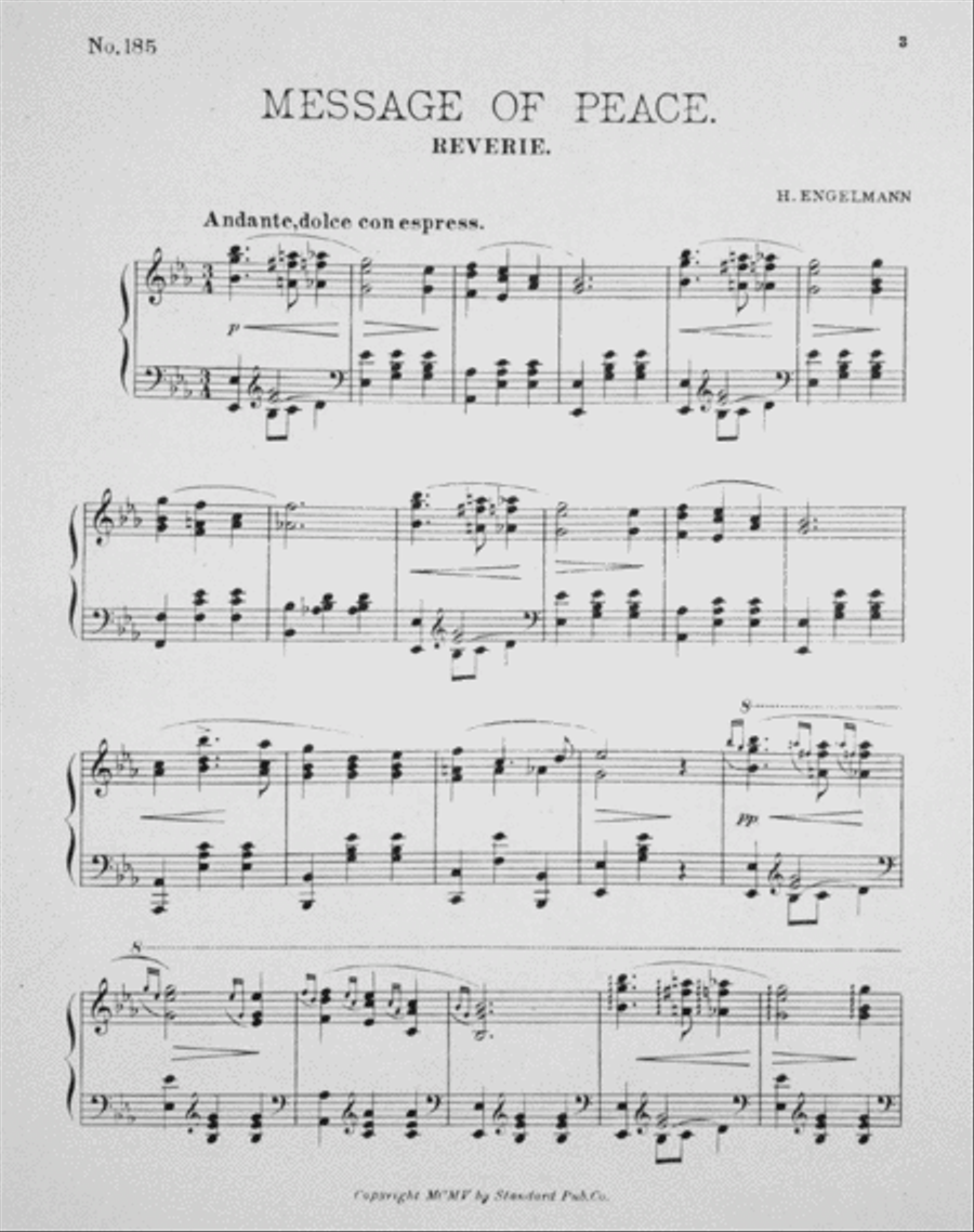 Message of Peace. Reverie Piano Solo scores gallery preview page 2