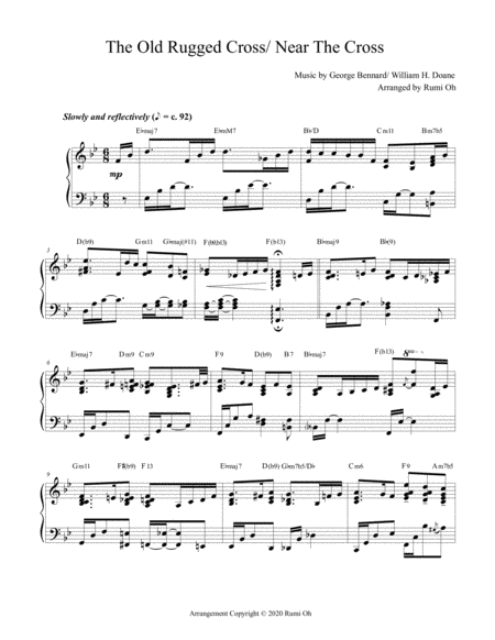 THE OLD RUGGED CROSS-NEAR THE CROSS (Hymn Arrangement for Advanced Solo Piano) image number null