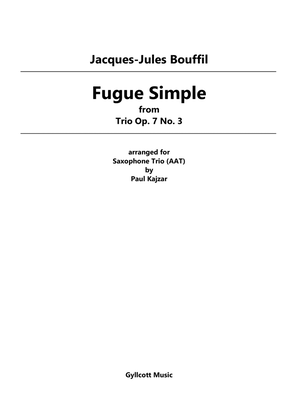 Fugue Simple (Saxophone Trio)