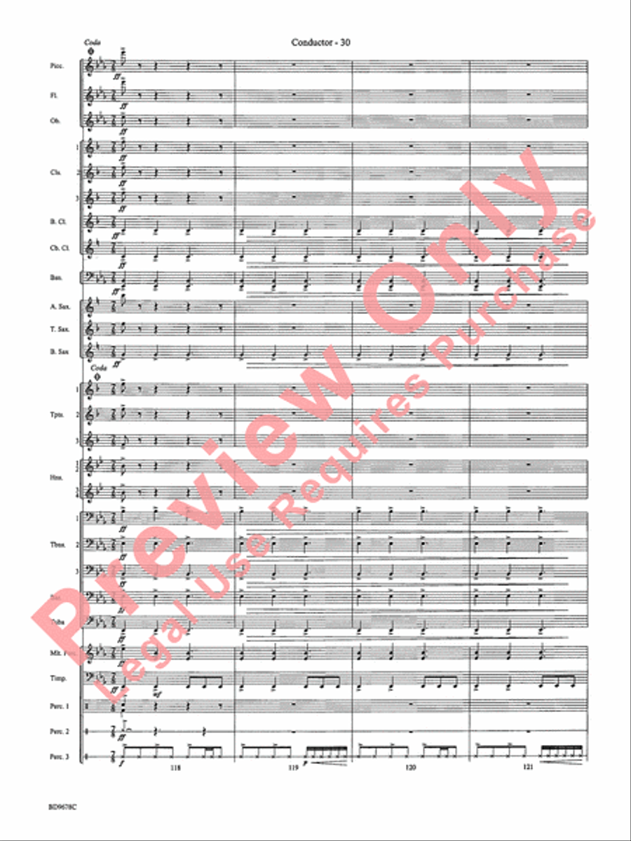 Through the Vulcan's Eye Concert Band scores gallery preview page 33