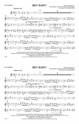 Hey Baby! (from Dirty Dancing): 1st B-flat Clarinet