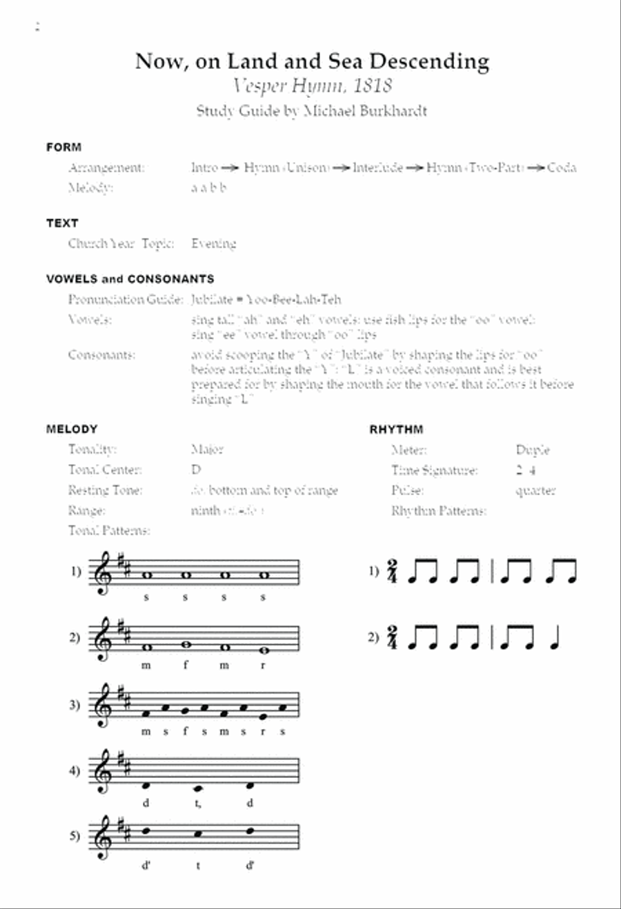 Now, on Land and Sea Descending 2-Part scores gallery preview page 2