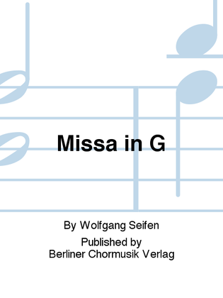Book cover for Missa in G