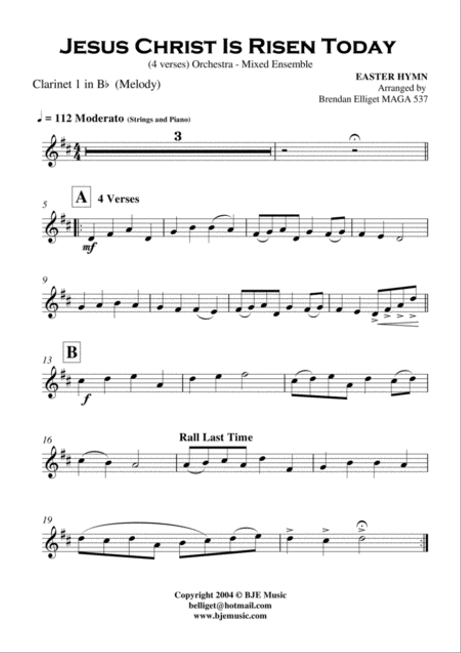 Jesus Christ Is Risen Today (Easter Hymn) - Orchestra or Mixed Ensemble Full Orchestra scores gallery preview page 6