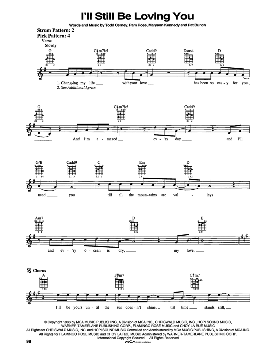 I'll Still Be Loving You Acoustic Guitar scores gallery preview page 1