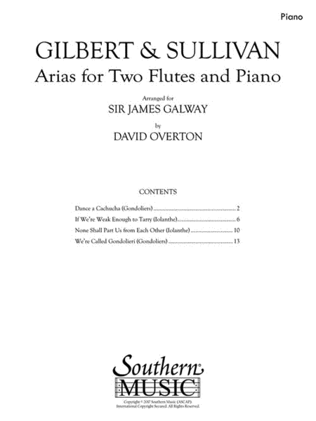 Arias for Two Flutes and Piano
