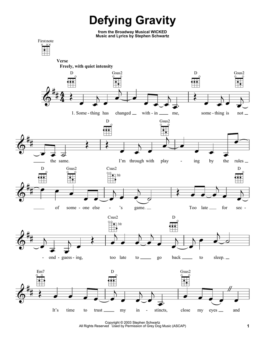 Defying Gravity (from Wicked)