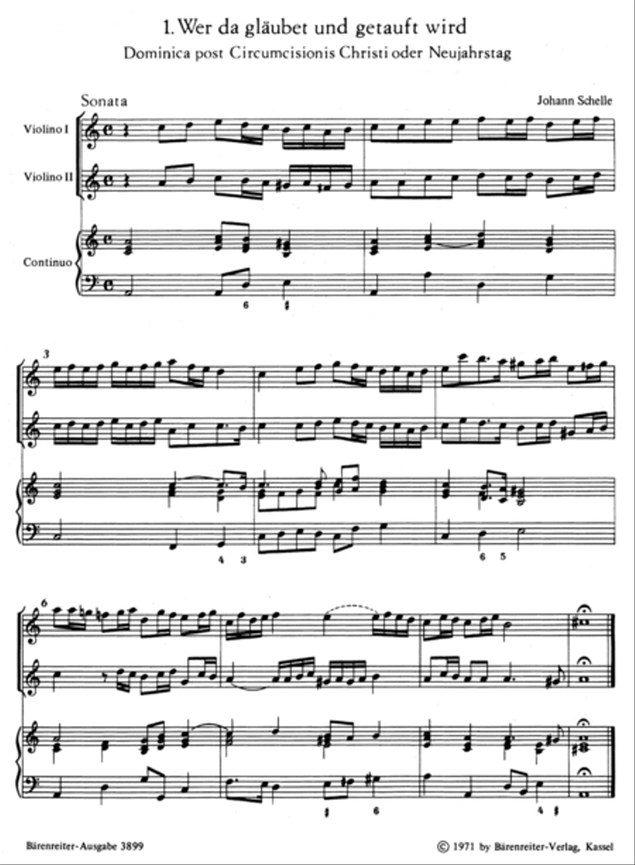 Sechs Kantaten for Solo Voice and Instruments Bass Voice scores gallery preview page 2