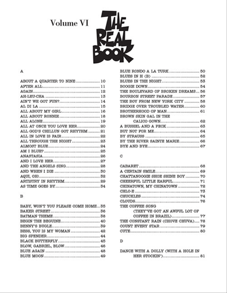 The Real Book – Volume VI Piano scores gallery preview page 4