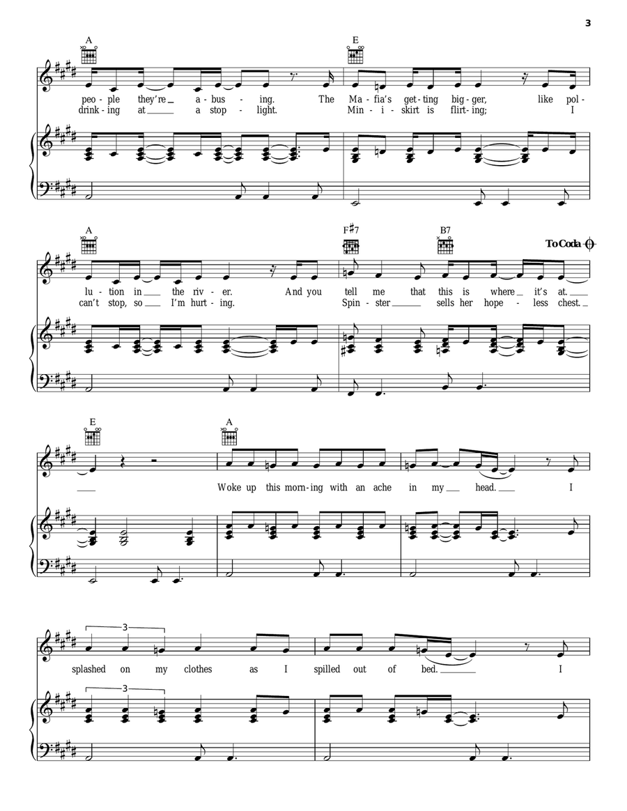 This Is Not A Song, It's An Outburst Acoustic Guitar scores gallery preview page 3