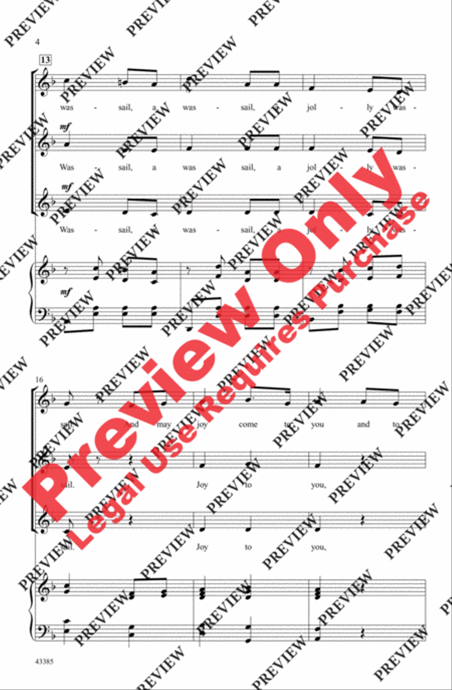 A Jolly Wassail Women's Choir scores gallery preview page 4