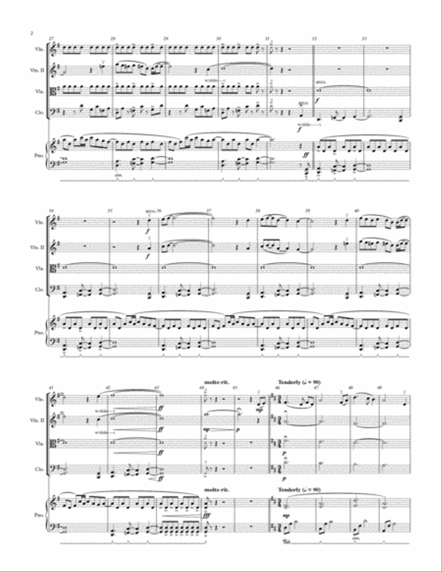 Spring's First Breath Piano Quintet scores gallery preview page 2