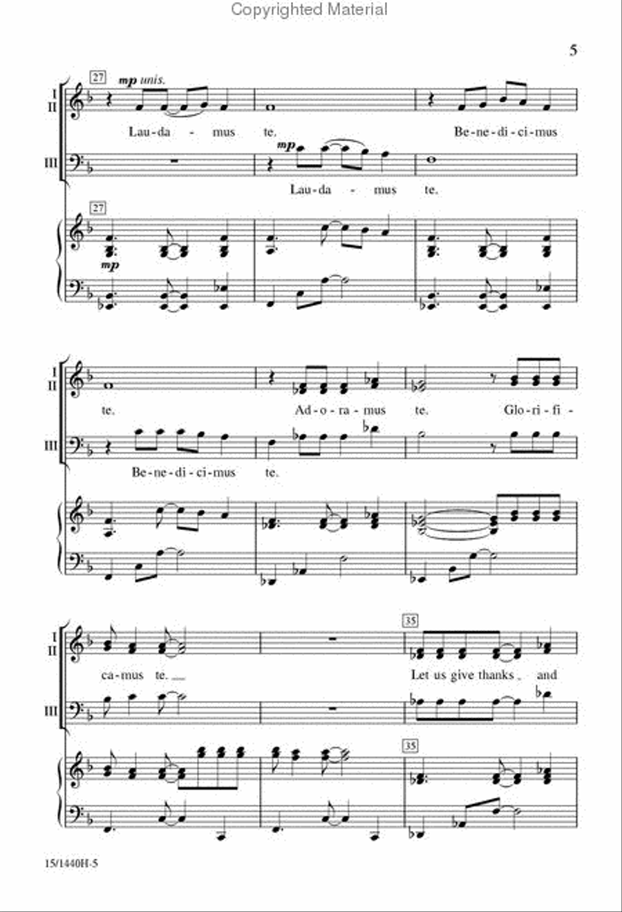Gratias Deo Gratias Deo 3-Part scores gallery preview page 5