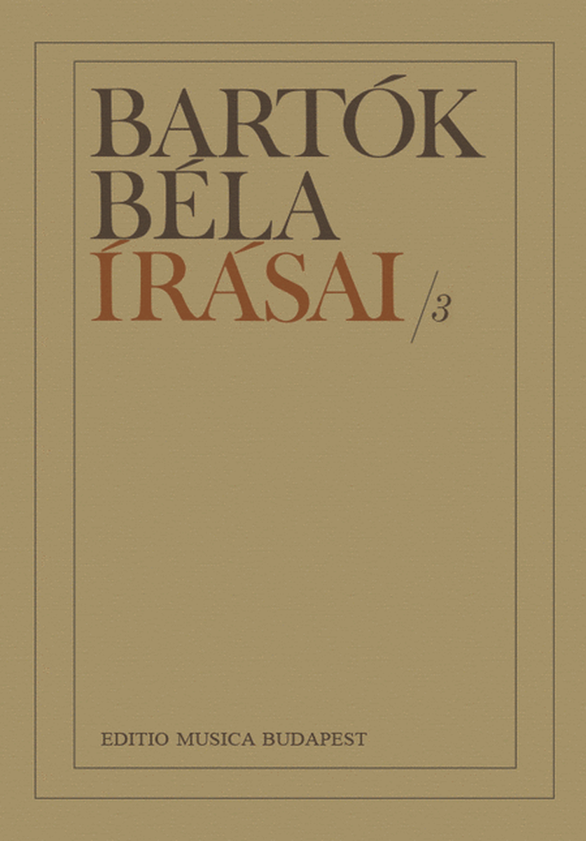 Bartók Béla írásai V3