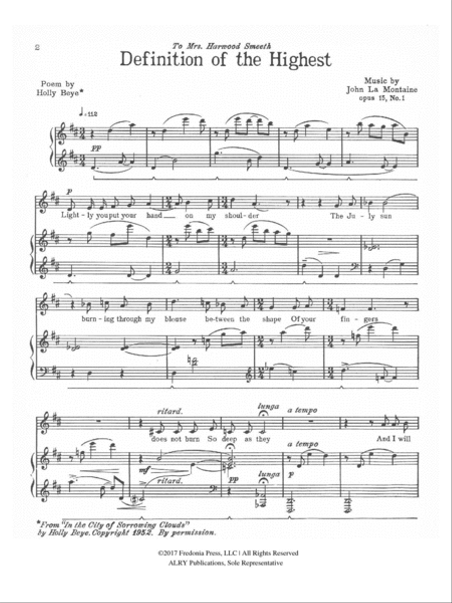 Three Poems of Holly Beye, Op. 15 Voice Solo scores gallery preview page 2