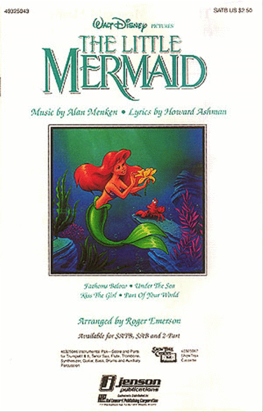 The Little Mermaid (Medley) 4-Part scores gallery preview page 1