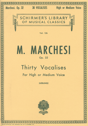 Book cover for 30 Vocalises, Op. 32