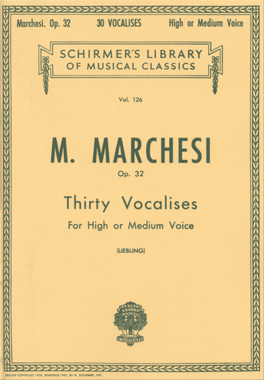 30 Vocalises, Op. 32 30 Vocalises, Op. 32 High Voice scores gallery preview page 1