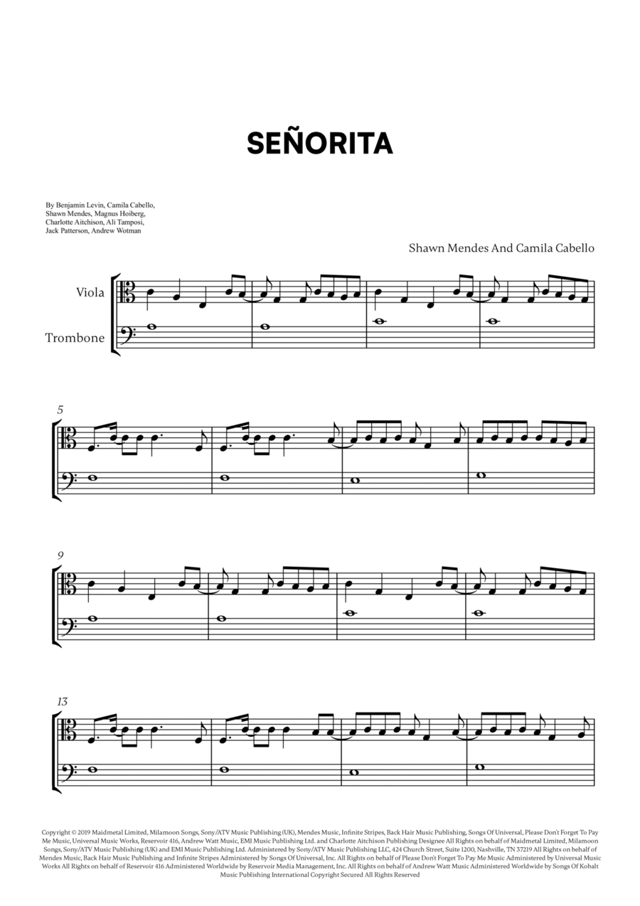 Señorita Trombone scores gallery preview page 1