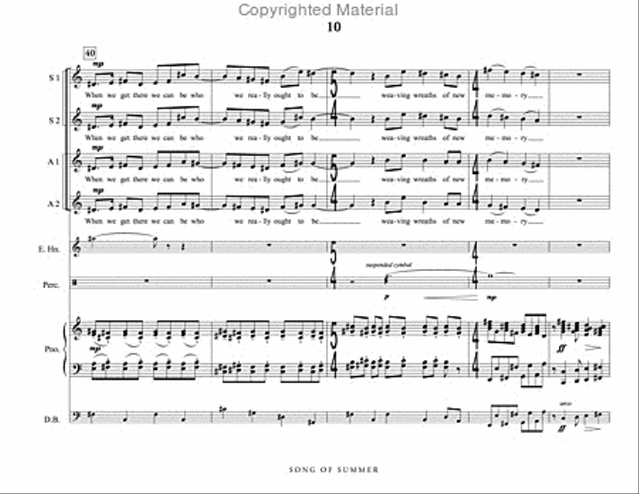 Song of Summer Song of Summer SSAA scores gallery preview page 11