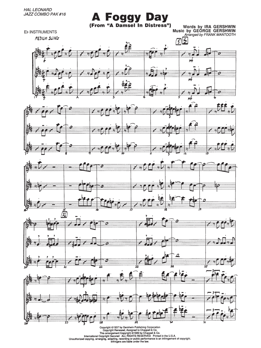 Jazz Combo Pak #16 - Eb Instruments Jazz Ensemble scores gallery preview page 1