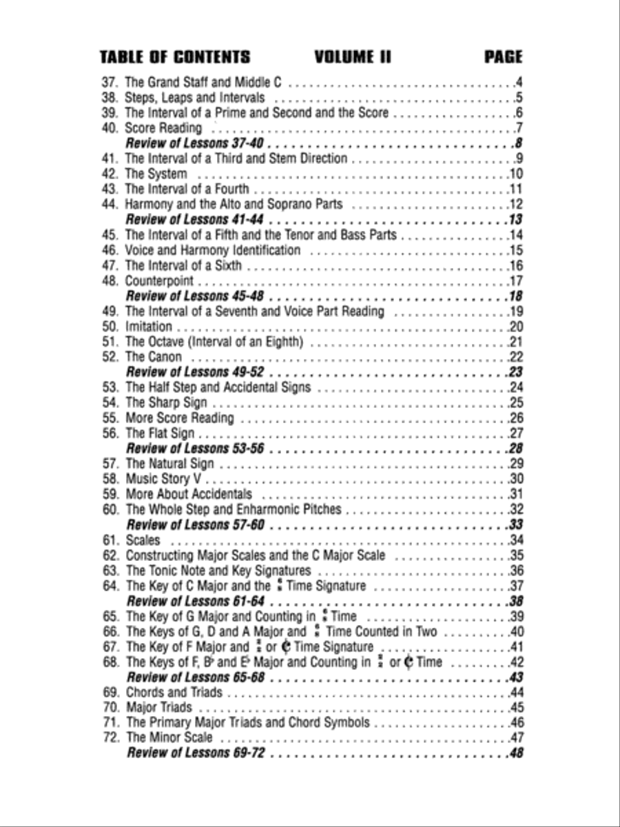 Music 2000 -- Classroom Theory Lessons for Secondary Students, Volume 2