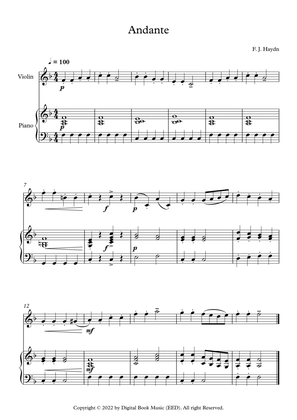 Andante (Surprise Symphony) - Franz Joseph Haydn (Violin + Piano)
