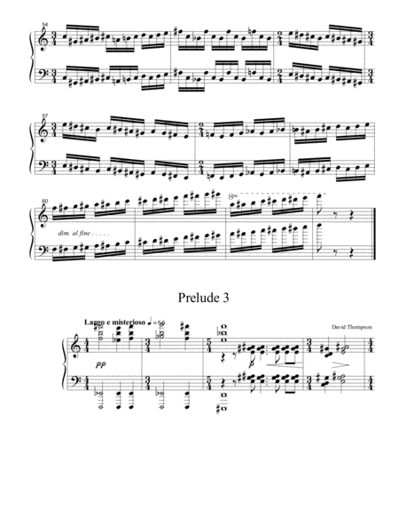 Preludes for Piano--First Set