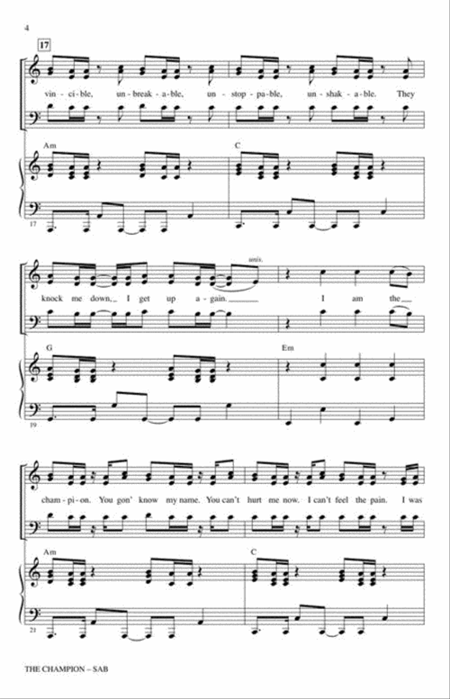 <br>Sheet music extract
