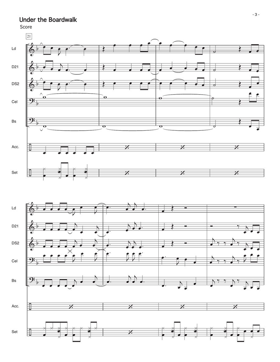 Under The Boardwalk Steel Drum Band scores gallery preview page 3