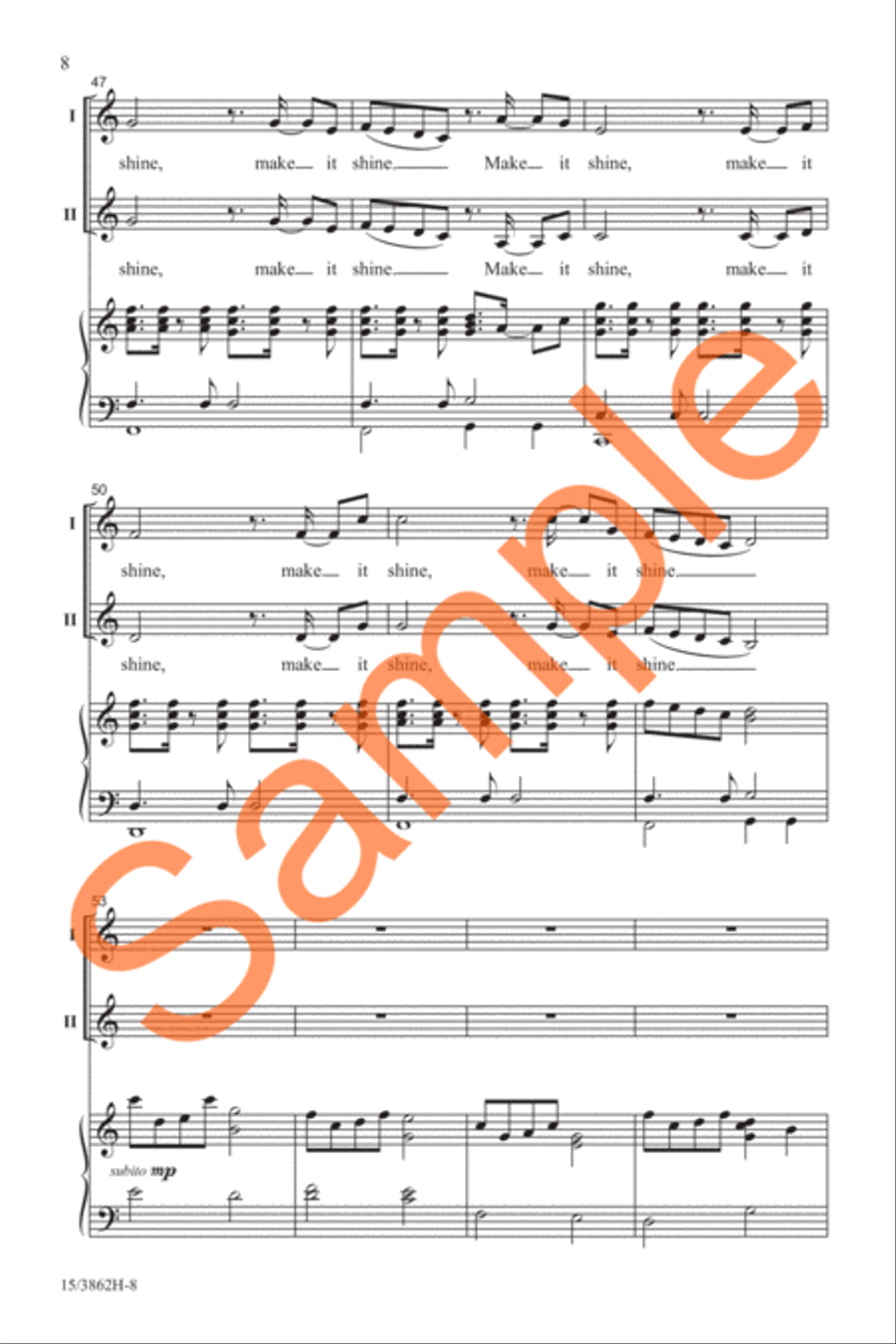 Make It Shine 2-Part scores gallery preview page 8