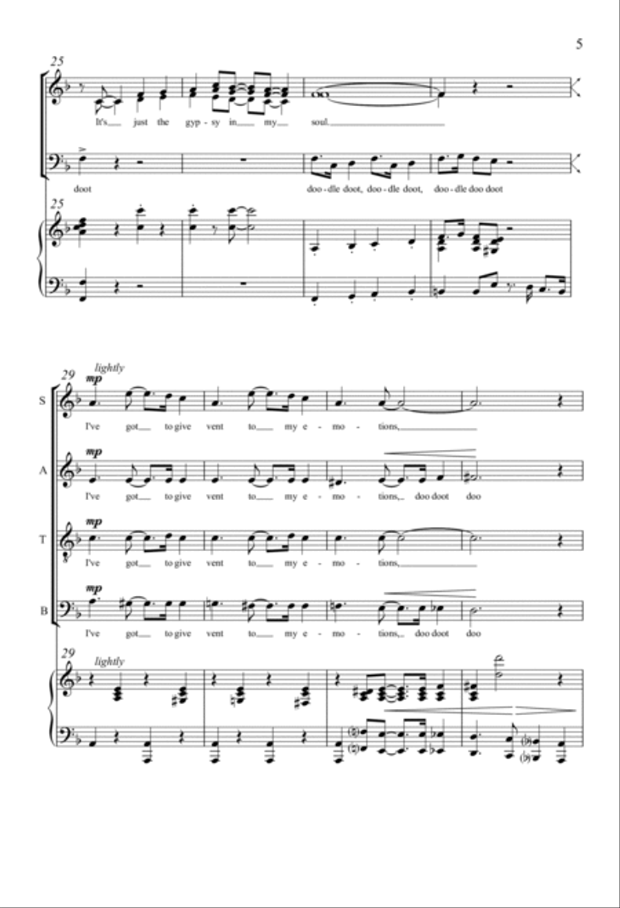 Gypsy In My Soul 4-Part scores gallery preview page 3